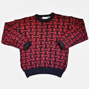 Vintage 80s/90s Brian MacNeil Geometric Knit Sweater